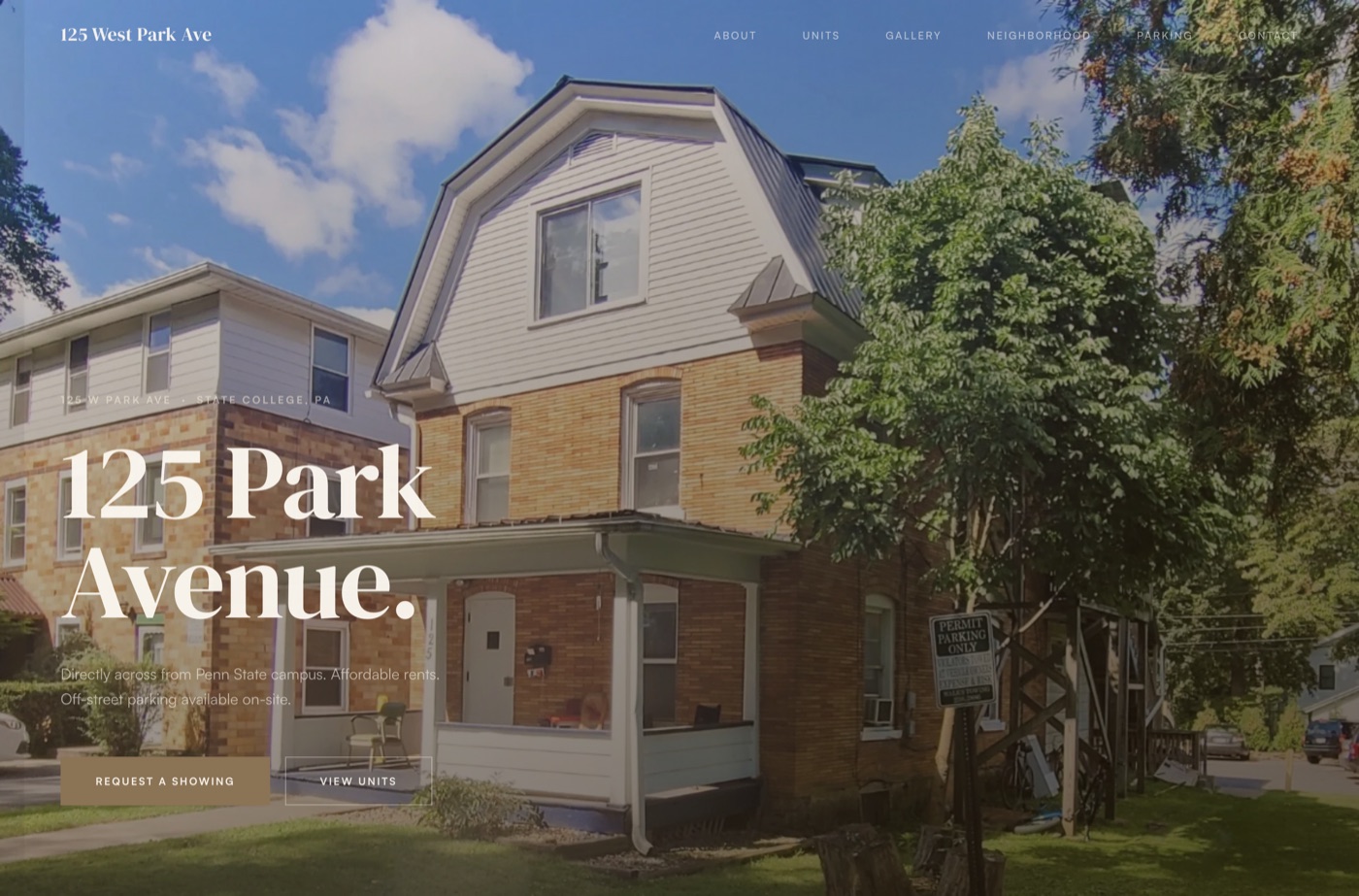 125 Park Avenue rental website