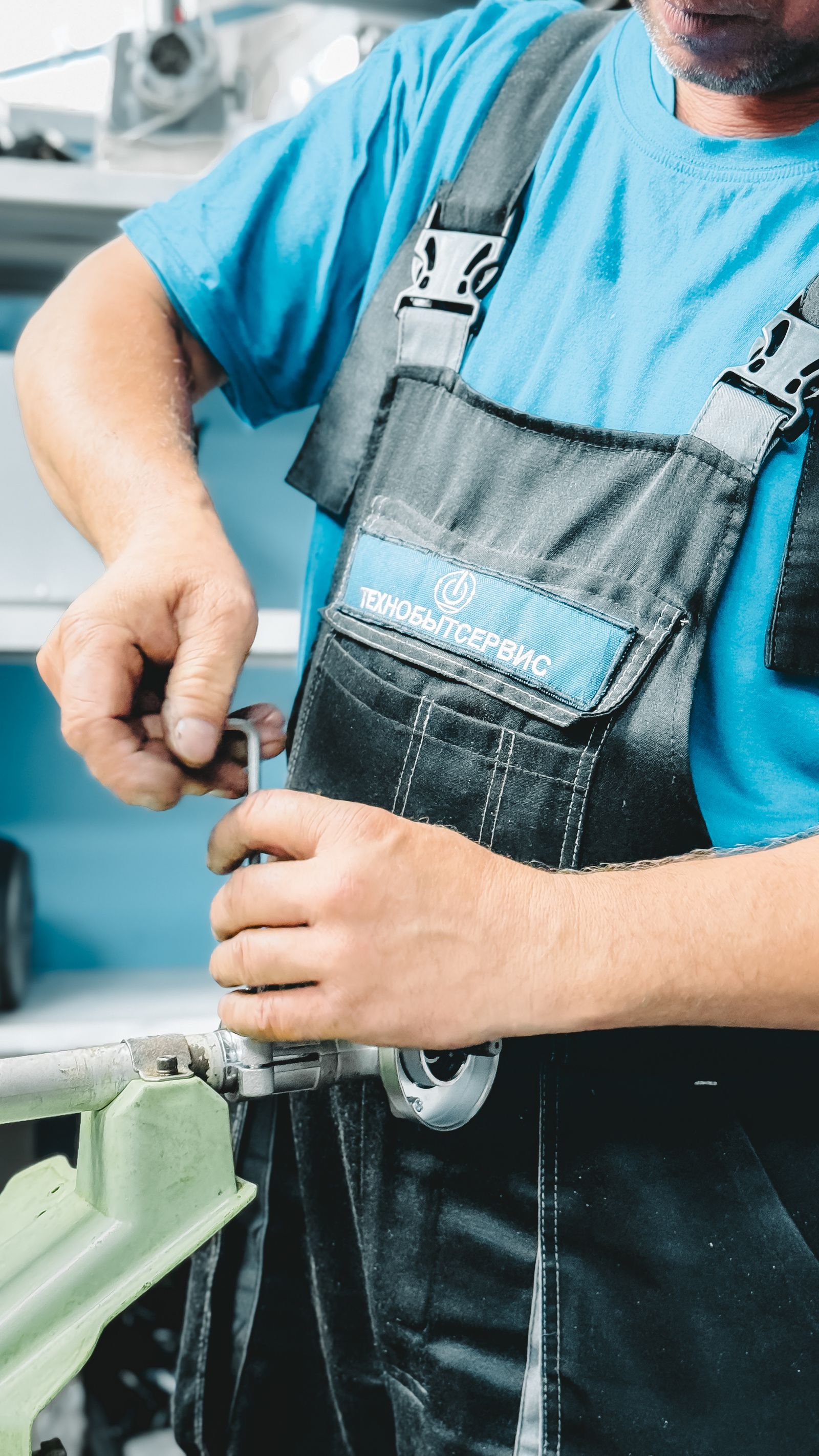 Plumber fixing a pipe